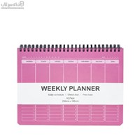 تصویر  دفتر برنامه ريزي weekly planner صورتي