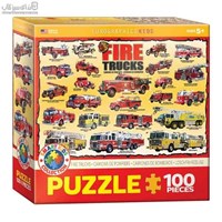 تصویر  100 تكه 0239-6100 Fire Trucks