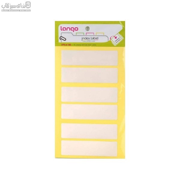 تصویر  استيكر اسم سفيد 7.5*2 كد IL-002