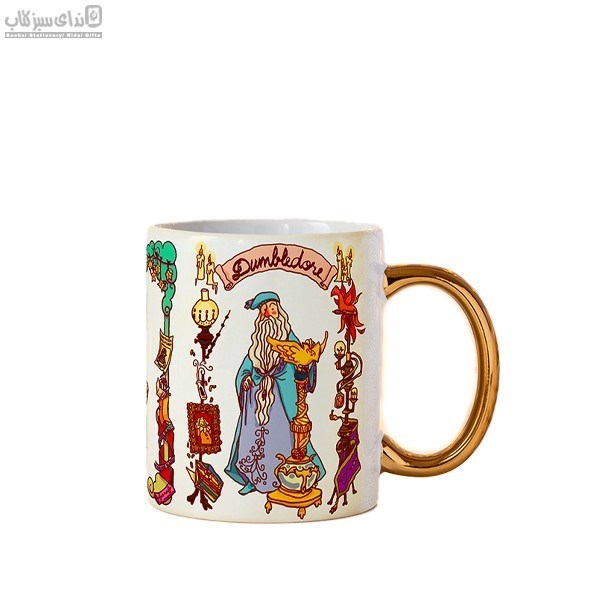 تصویر  ماگ دسته طلايي طرح معلمان هاگوارتز