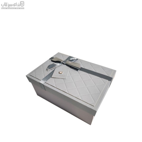 تصویر  (Y91301-54T) جعبه كادو مستطيل طرح لوزي طوسي سايز 3
