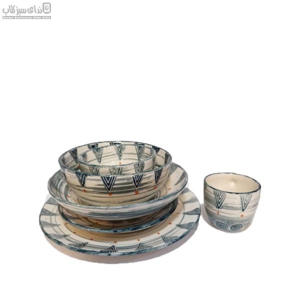 تصویر  ست 6 تكه غذاخوري طرح مينيمال كله غازي S16-033