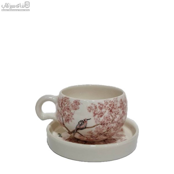 تصویر  لته خوري بزرگ با زيره طرح مرغ ميناي صورتي SL5-008