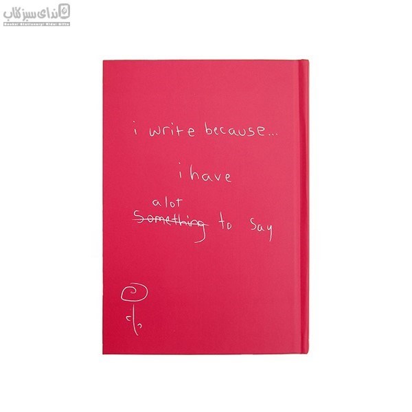 تصویر  دفتر جلد سخت I write سرخابي