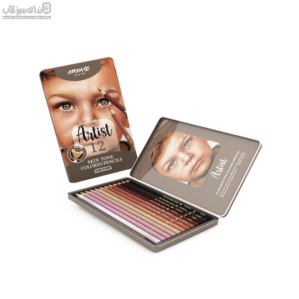 تصویر  مدادرنگي رنگ پوست آرتيست 12رنگ (تيره)