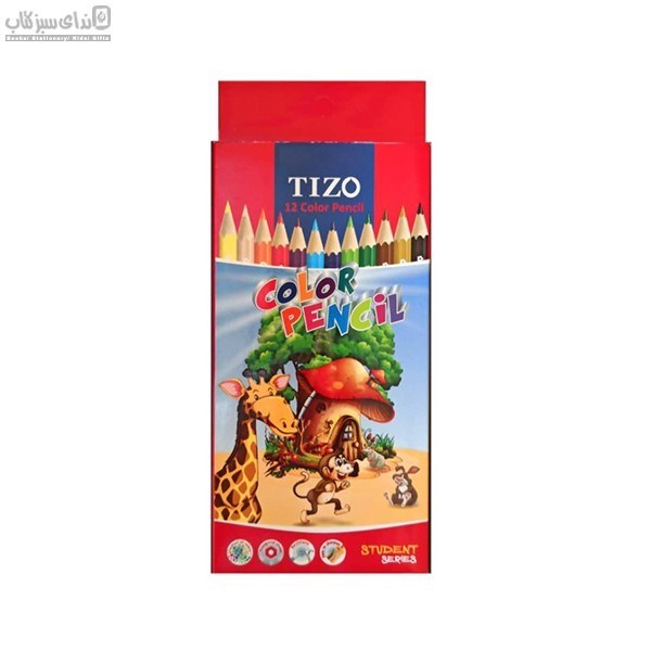 تصویر  مدادرنگي 12رنگ tizo جعبه مقوايي