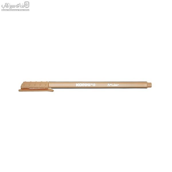 تصویر  (28177)روان‌نويس نوك نمدي بدنه سه گوش كرمي