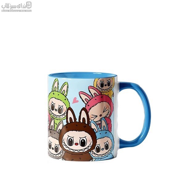 تصویر  ماگ طرح لبوبو آبي