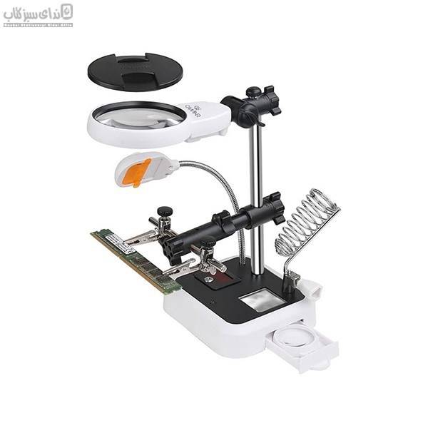 تصویر  ذره‌بين و لوپ لحيم كاري NG16129DC فيلتردار LED- باتري و USB