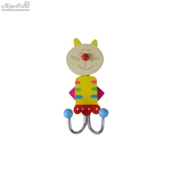 تصویر  قلاب آويز دوبل طرح گربه