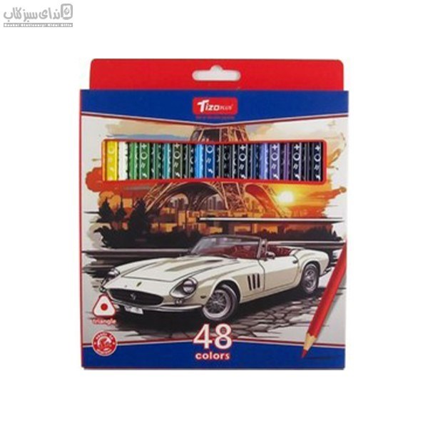 تصویر  مدادرنگي 48 رنگ tizo جعبه مقوايي