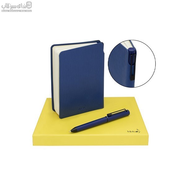 تصویر  ست خودكار و يادداشت ملودي 67 (آبي)