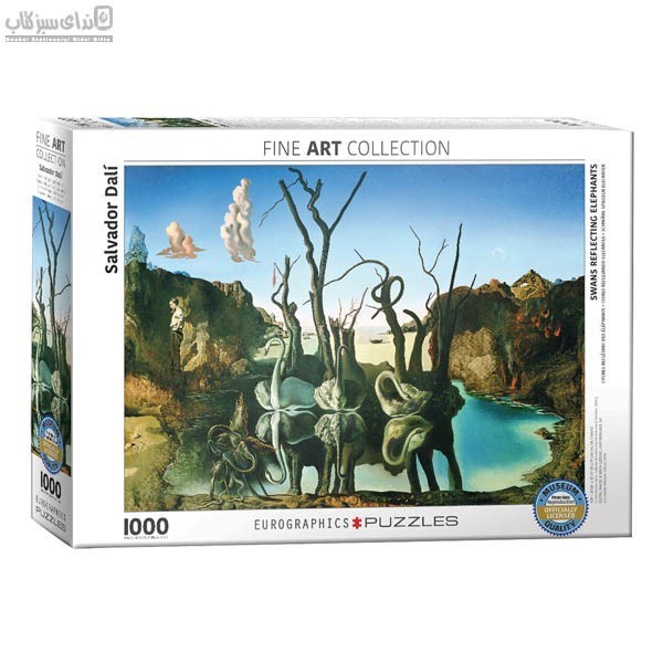 تصویر  1000 تكه Swans Reflecting Elephants 6000-0846

