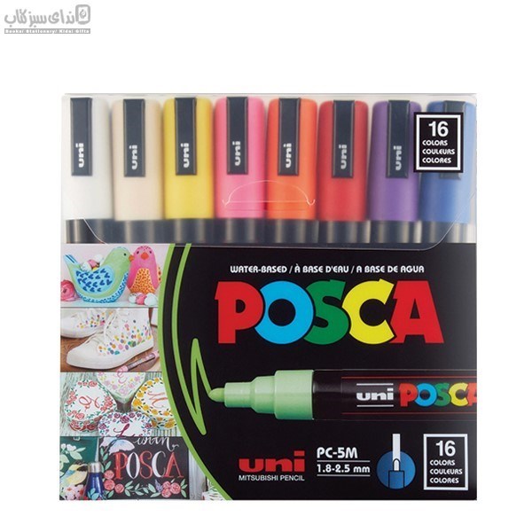 تصویر  ماژيك طراحي پوسكا 16رنگ 5ميل