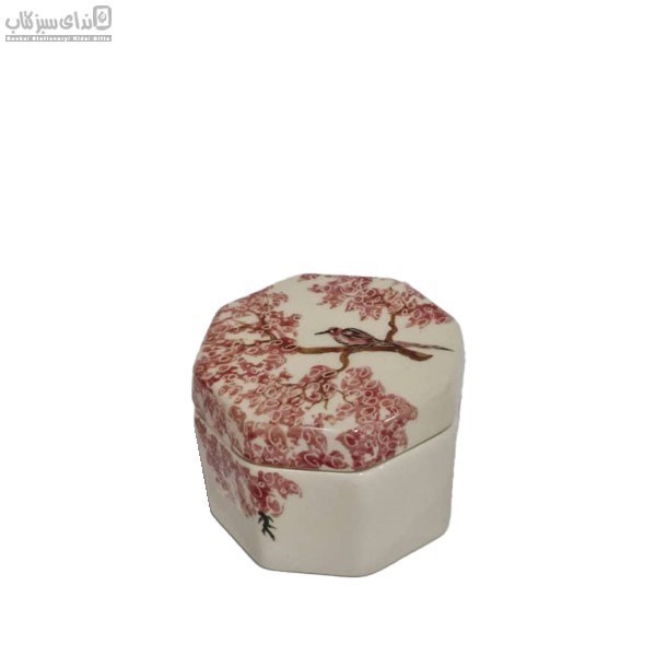 تصویر  قندان هشت ضلعي طرح مرغ ميناي قرمز G2-007