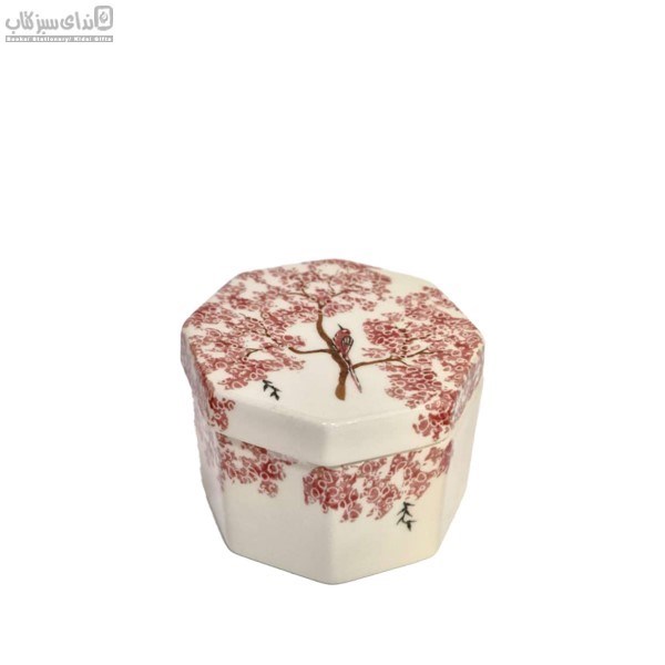 تصویر  قندان هشت ضلعي طرح مرغ ميناي قرمز H2-007