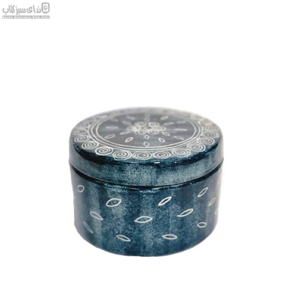 تصویر  قندان گردطرح اسپيرال سرمه‌اي H1-026