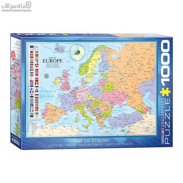 تصویر  1000 تكه 0789-6000 Map Of Europe