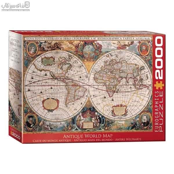 تصویر  2000 تكه 1997-8220 Antique World Map